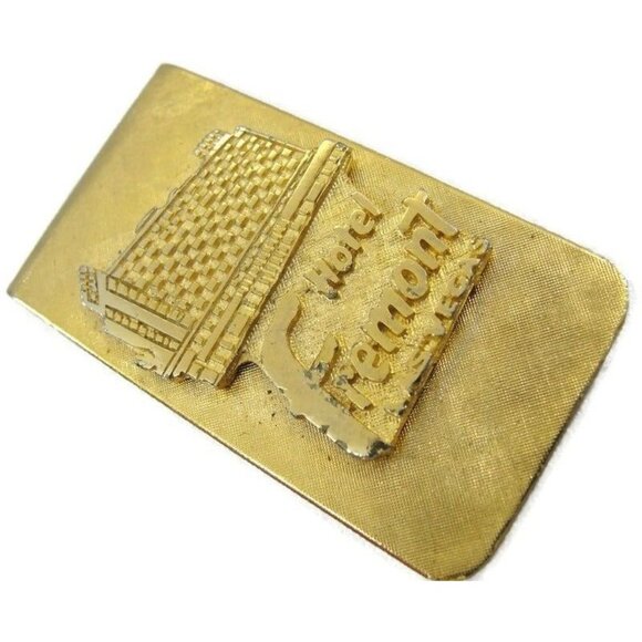 Vintage Hotel Fremont Las Vegas Money Clip Men Wallet ID Credit Card Holder - Picture 1 of 8